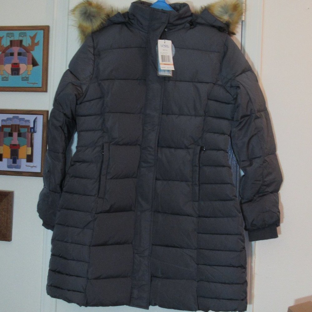 NWT Lined SPIRE NEVA Puffer Fur Hood Coat Jacket Waterproof Medium